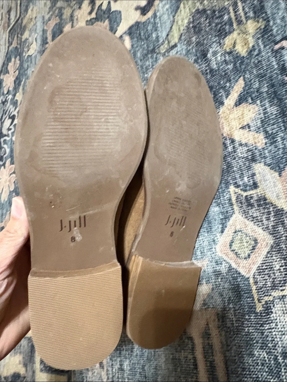 J. Jill Women’s Suede Penny Loafers in Camel Brown - Picture 2 of 3